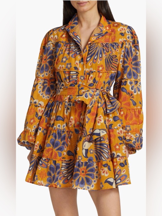 FARM Rio Dresses & Skirts - FARM Rio Pineapple Flowers Yellow Minidress
